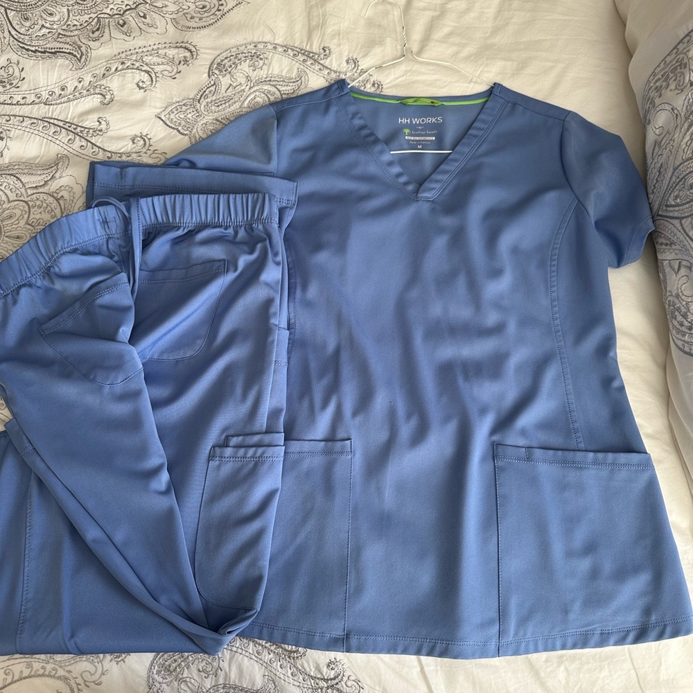 Healing Hands Blue Scrub Set